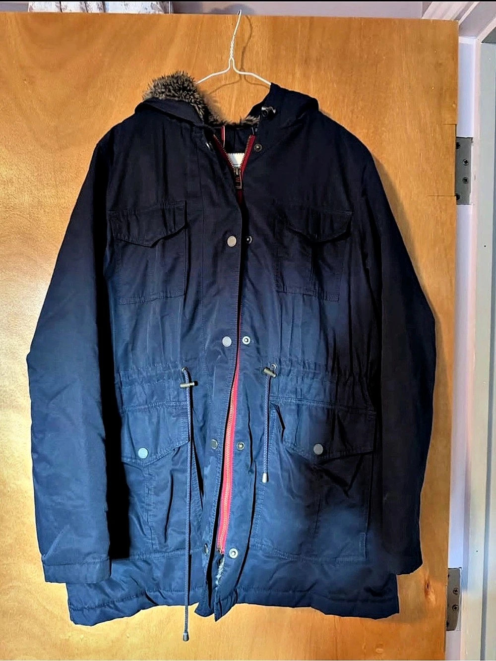 Tommy Hilfiger American Classics Navy Hooded Parka – Size S